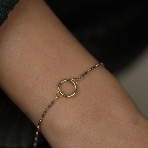Mor Mineli Charm Bileklik