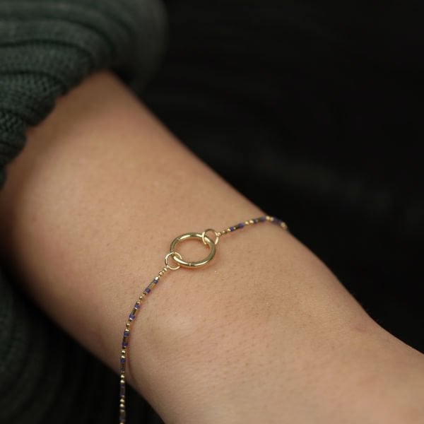 Mor Mineli Charm Bileklik
