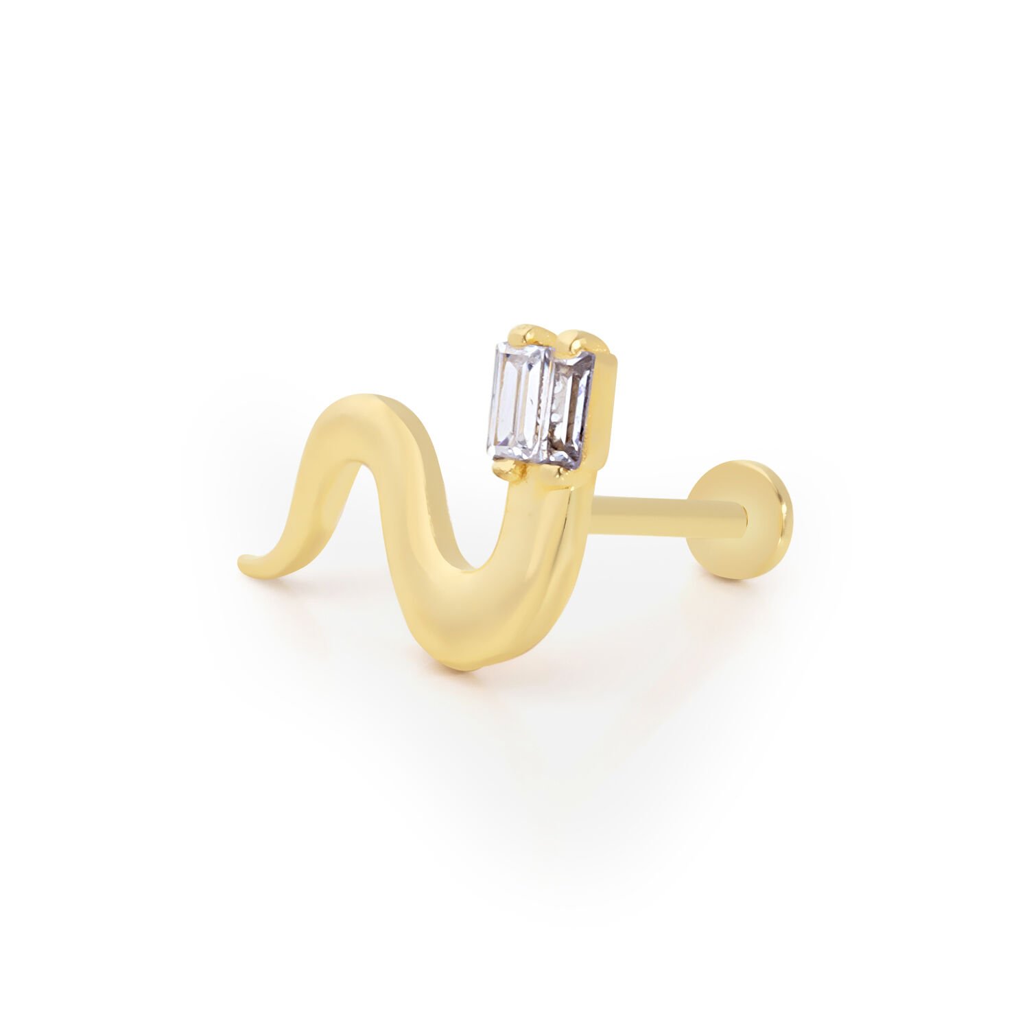 Baget Taşlı Yılan Piercing