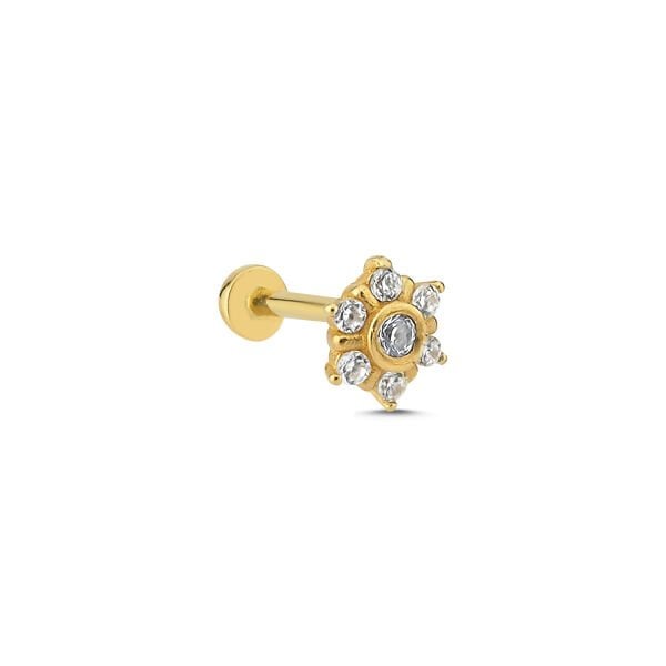 Taşlı Çiçek Piercing