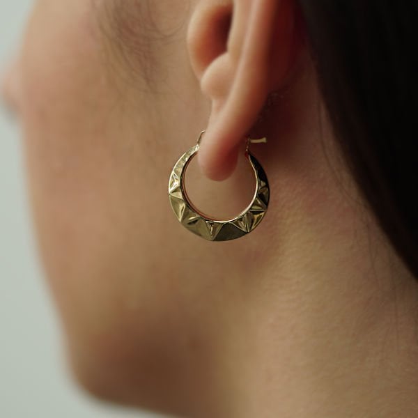 Desenli Füzyon Küpe