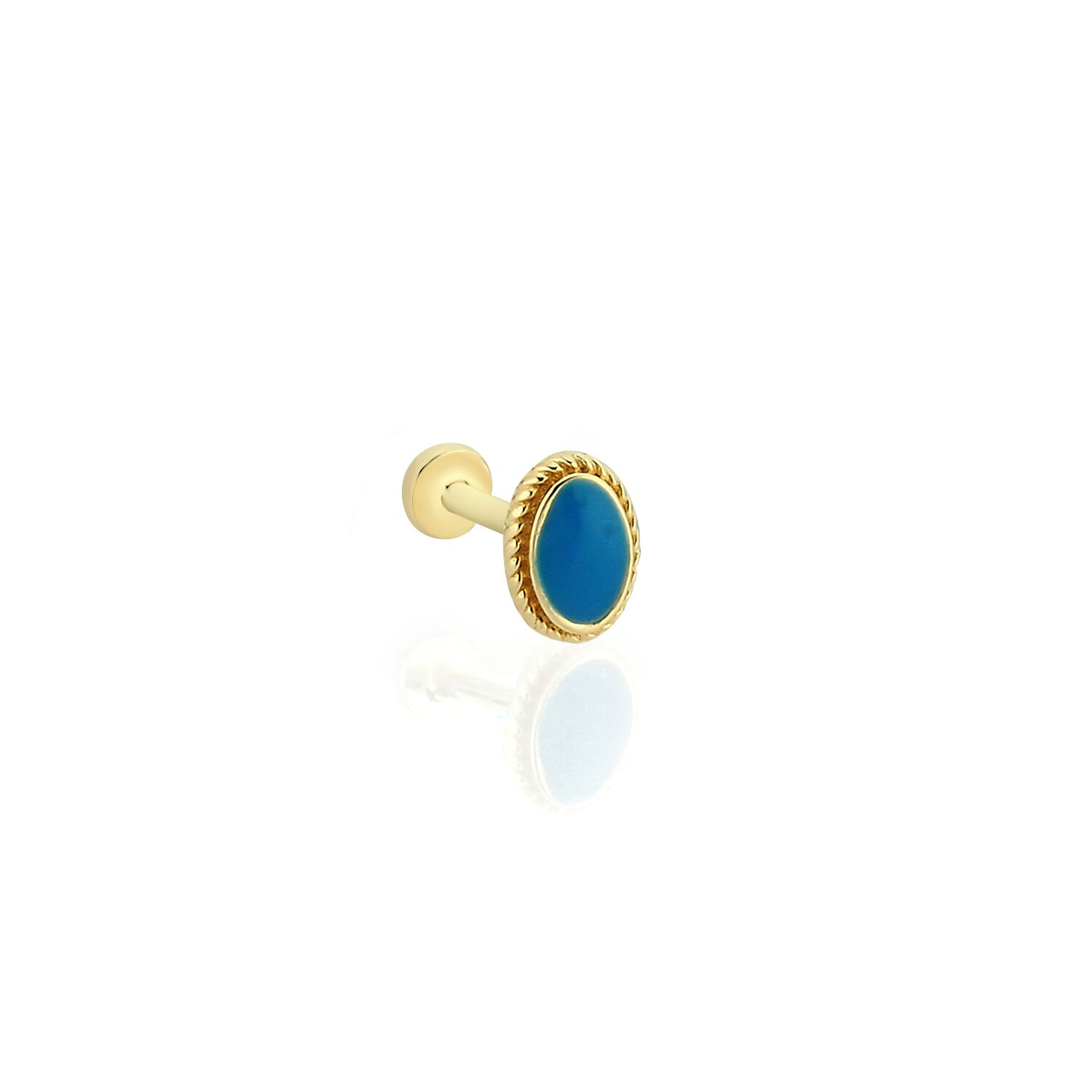 Oval Mavi Piercing