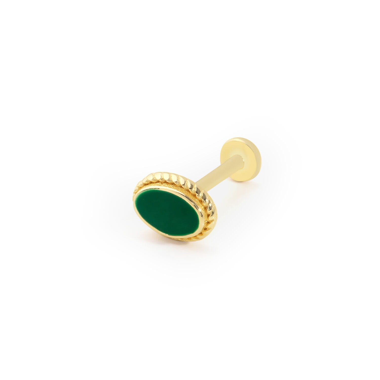 Oval Yeşil Piercing