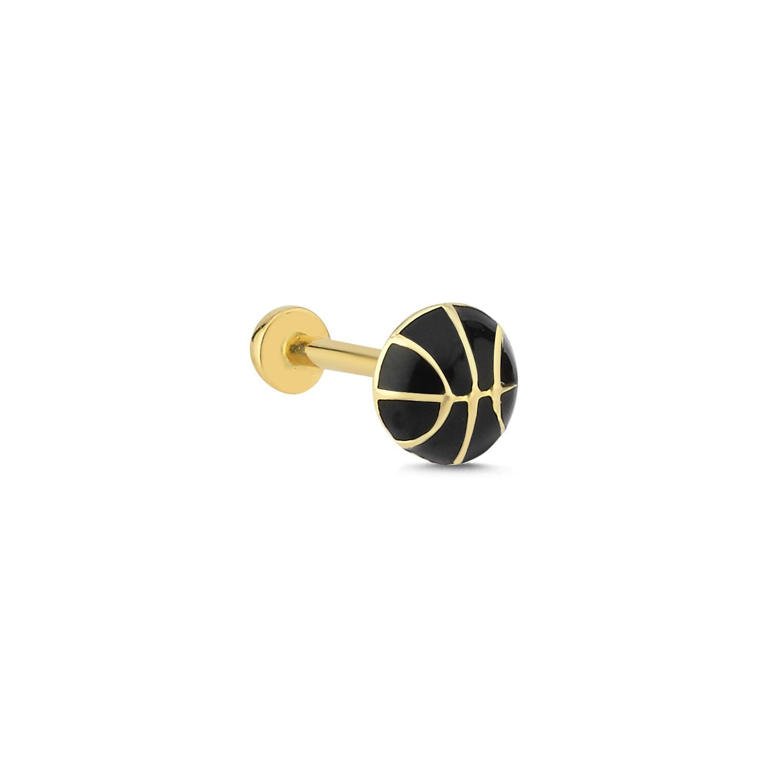 Siyah Basket Top Piercing